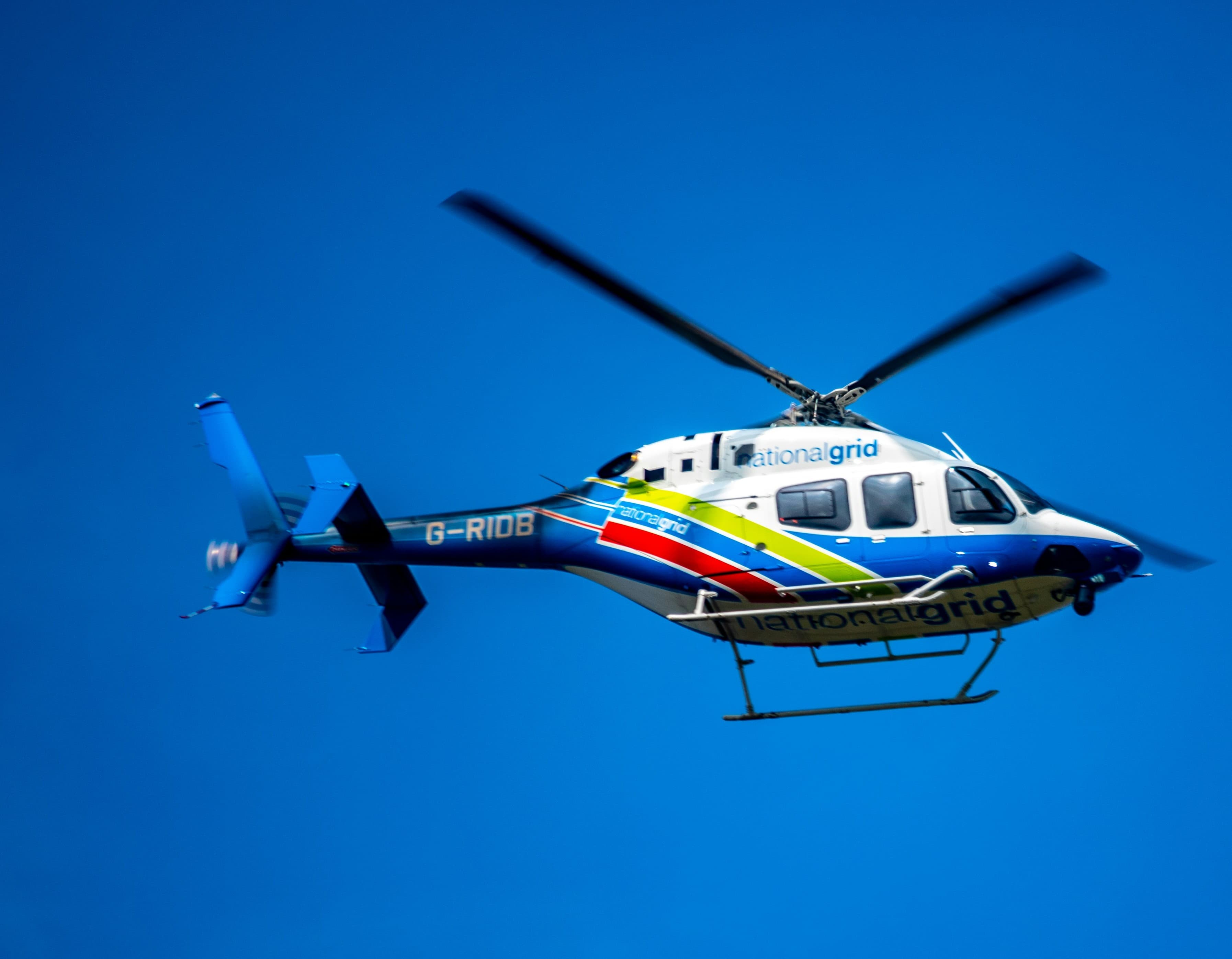 Helicopter in flight representing aviation operations